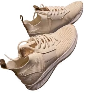 Women's Cream Knit Sneakers